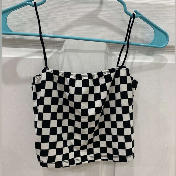 Checkered Crop Top - Picture 1 of 3